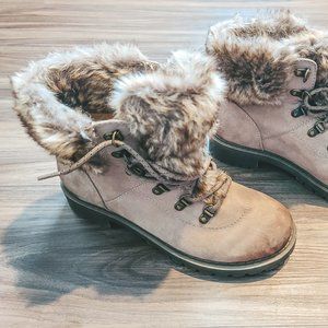Fur Lined Hiker Boots